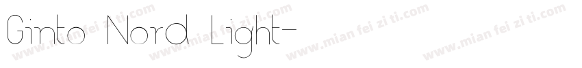 Ginto Nord Light字体转换